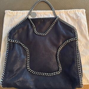 Stella McCartney Navy Tote with Silver Chain
